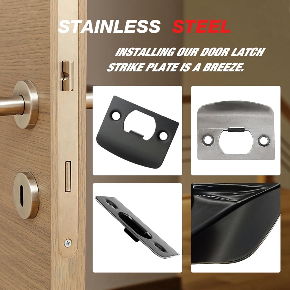 Door Reinforcer Kit - AT51-12 PCS Osłona zamka drzwi, czarna