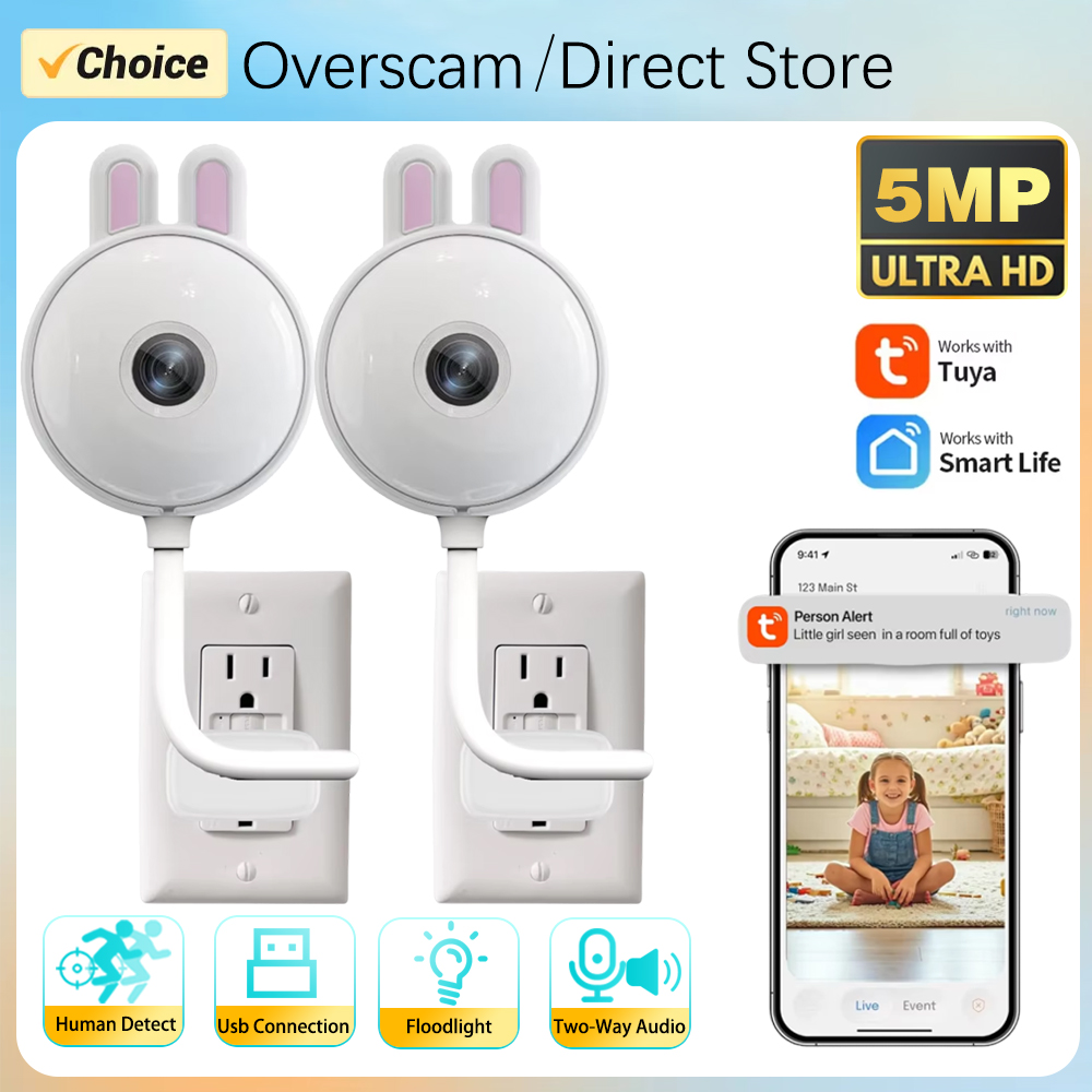Home Security Flood Lights - Mini Tuya Kamera WiFi w Kształcie
