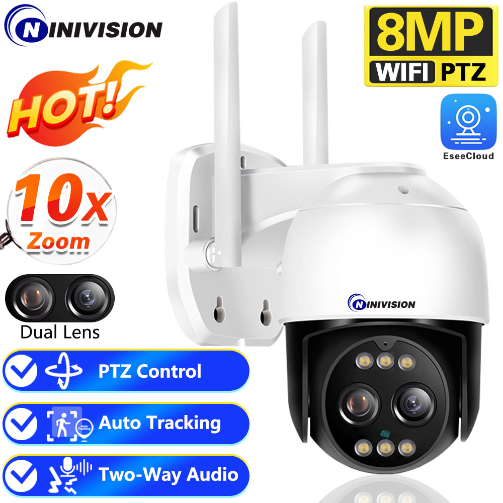 Home Security Ai - 8MP 4K PTZ Wifi Kamera IP