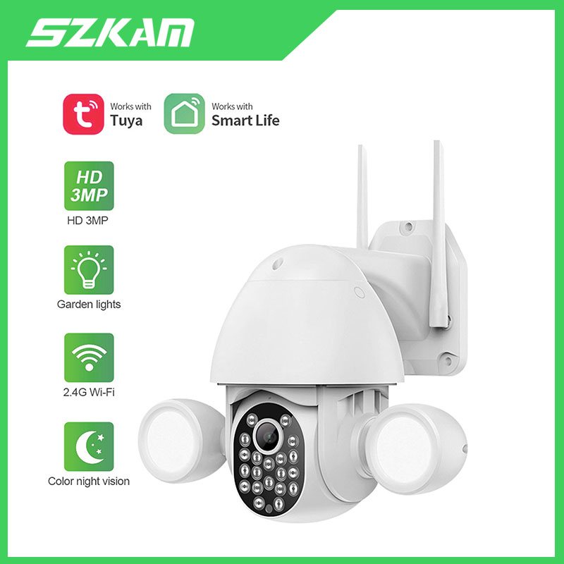 Home Security Flood Lights - Tuya Smartlife APP inteligentne oświetlenie 3MP