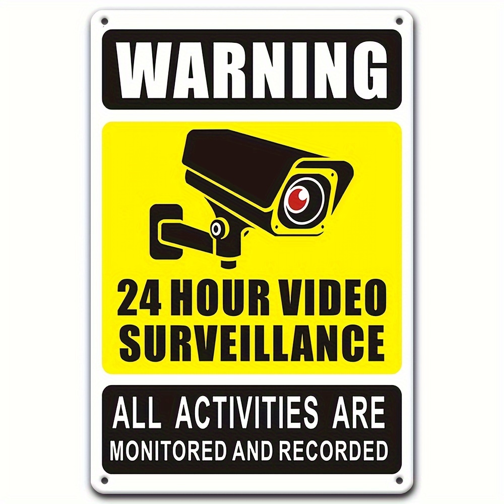 Home Security Outdoor - Znak ostrzegawczy: Nadzór wideo 24/7 -