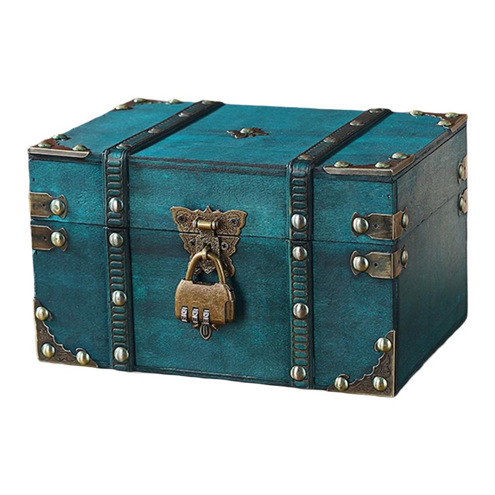 Home Security Key Box - Bezpieczna drewniana skrzynia na skarby z
