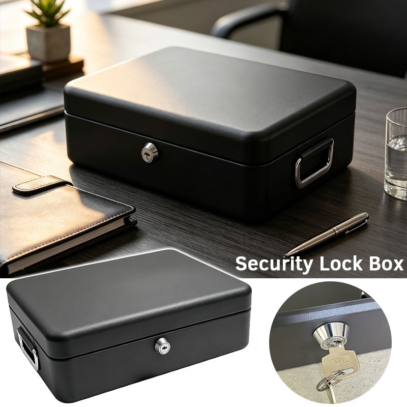 Home Security Key Box - Skrzynka zabezpieczająca, ognioodporna, duża, solidna, sejf