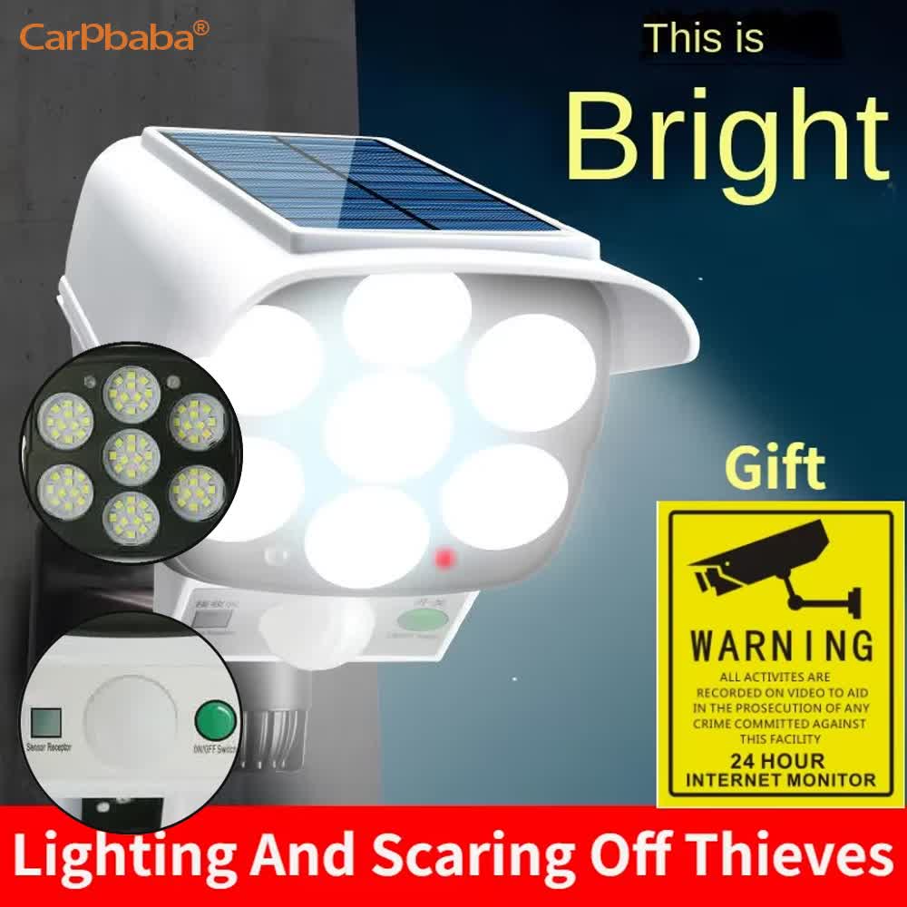 Home Security Flood Lights - Zewnętrzna Solarna Lampa Bezpieczeństwa z Czujnikiem