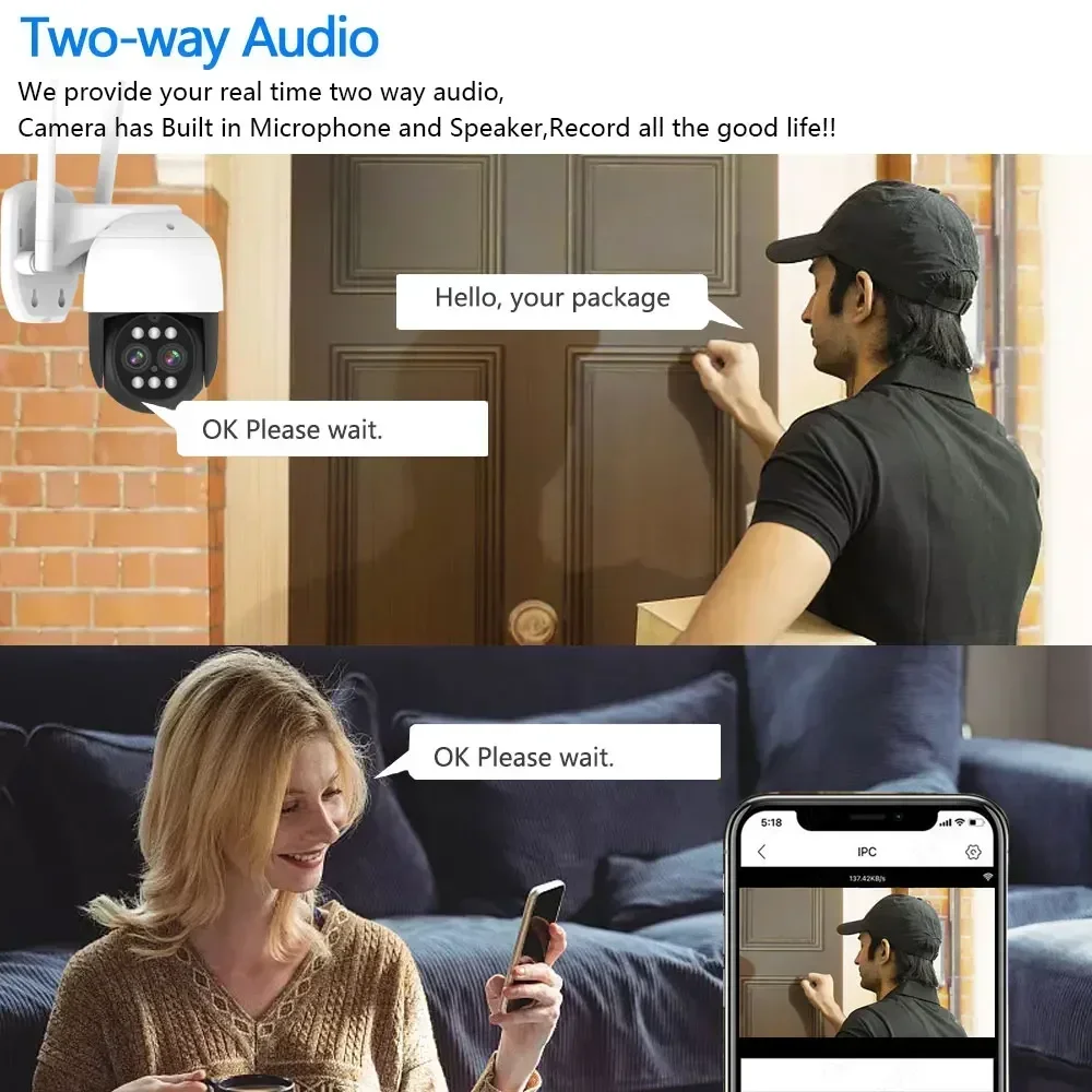 8MP 4K PTZ Wifi Kamera IP Clou – Home Security Ai recenzja i cena
