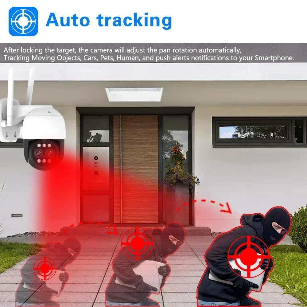 8MP 4K PTZ Wifi Kamera IP Clou – Home Security Ai recenzja i cena