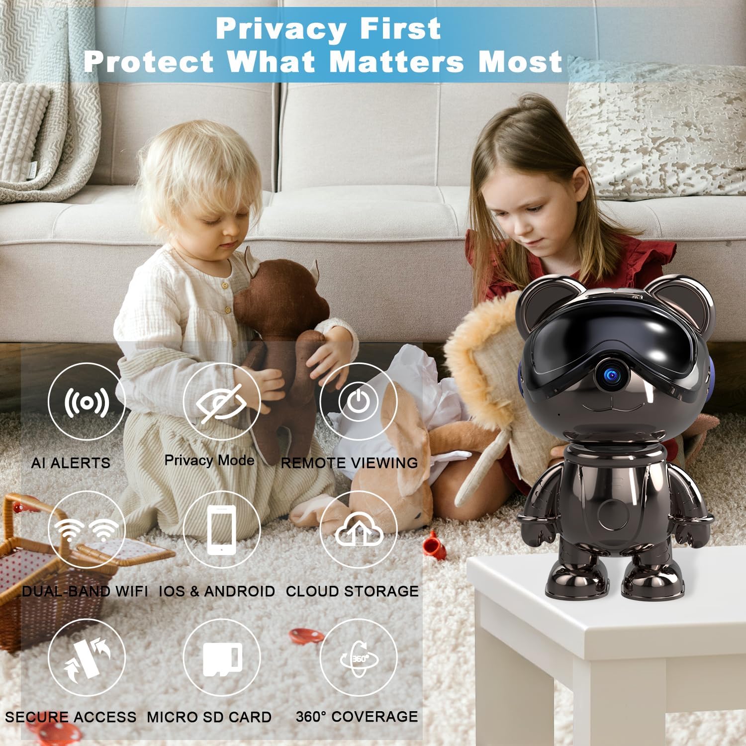 Wewnętrzna kamera bezpieczeńst – Home Security Ai recenzja i cena