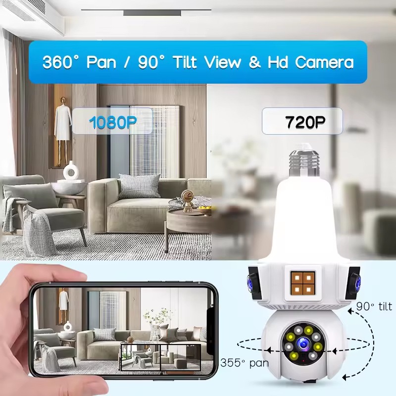 Kamera IP Dome PTZ Bezprzewodo – Home Security Flood Lights recenzja i cena