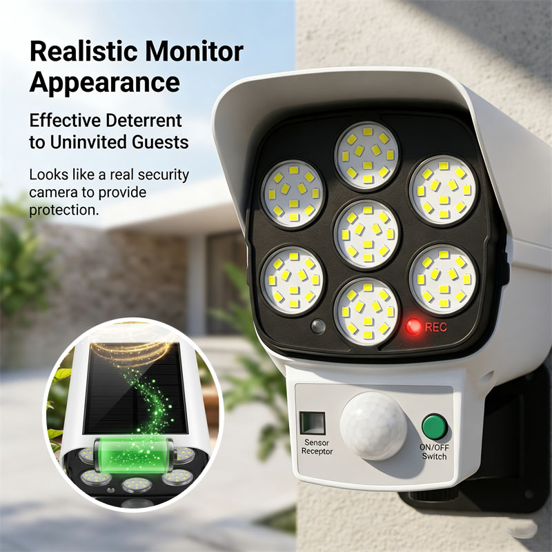 Kamera atrapa zasilana energią – Home Security Flood Lights recenzja i cena