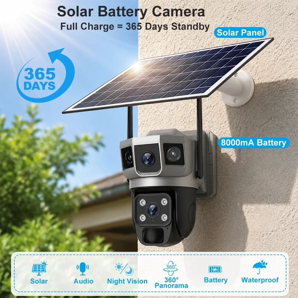 Kamera V380 4K z trzema ekrana – Home Security Ai recenzja i cena