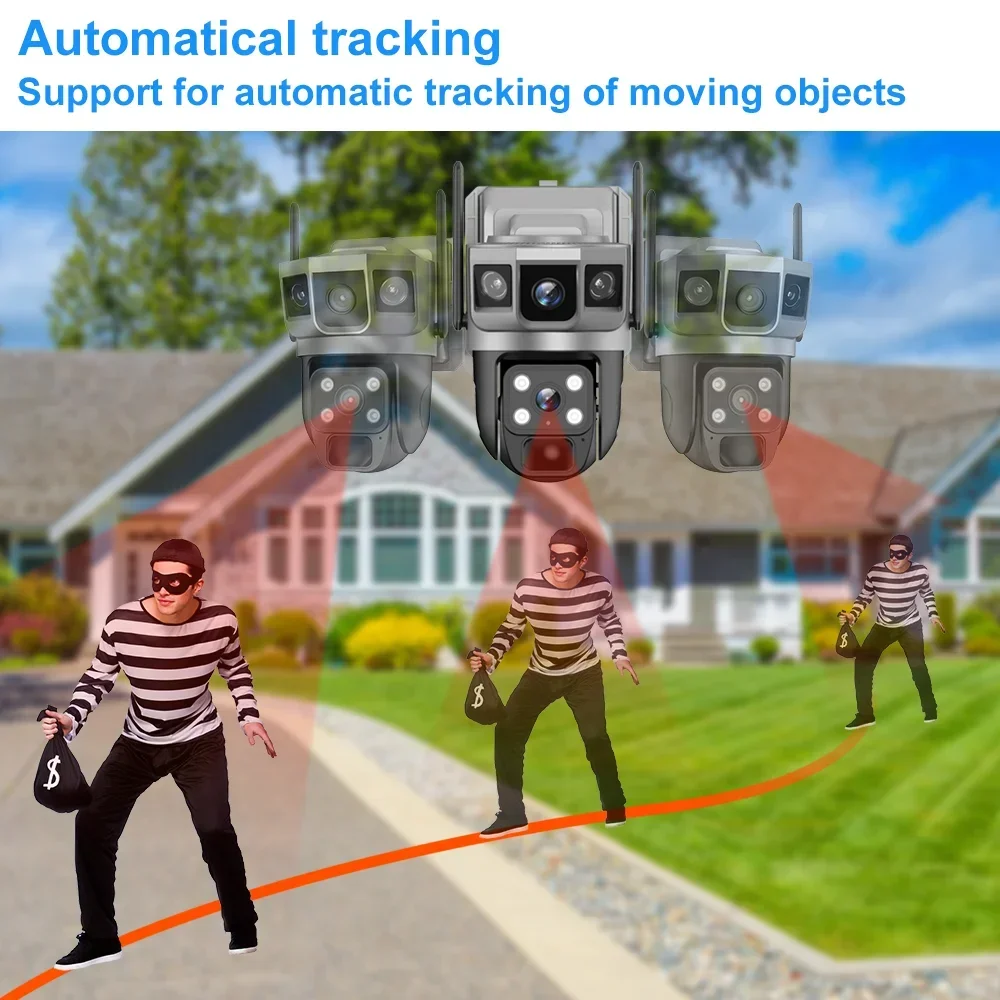 Kamera V380 4K z trzema ekrana – Home Security Ai recenzja i cena