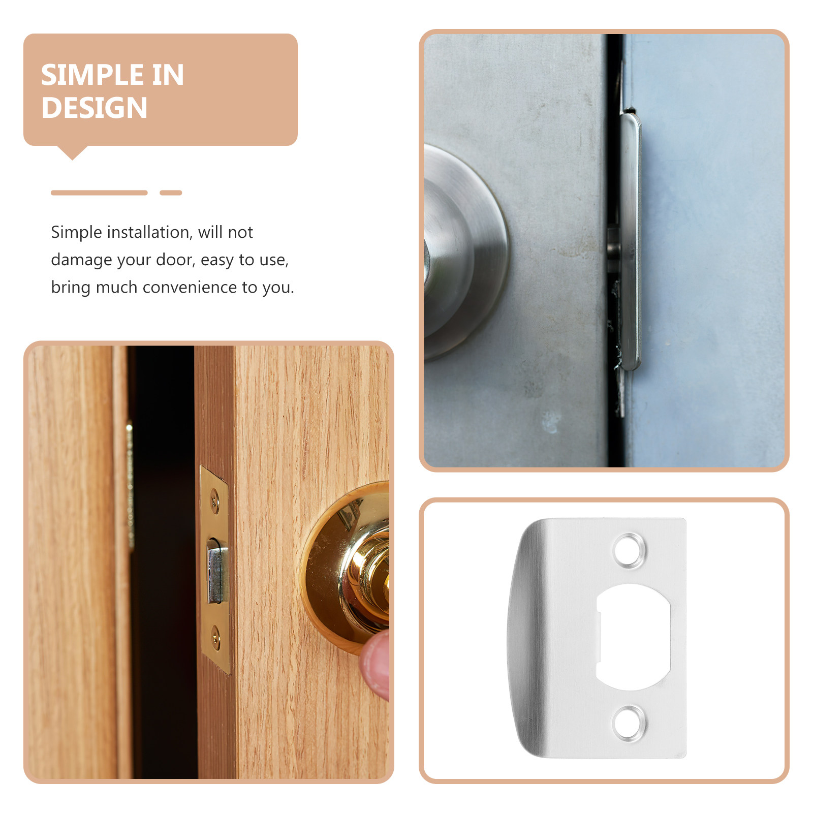 8 szt. Płytki zamków do drzwi, – Door Reinforcer Kit recenzja i cena